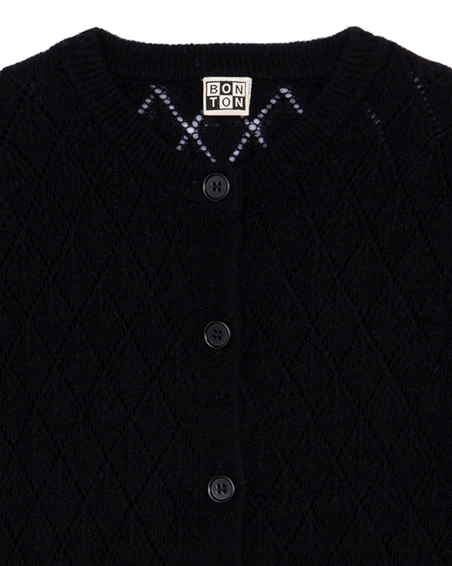 Cardigan - Francis noir en tricot