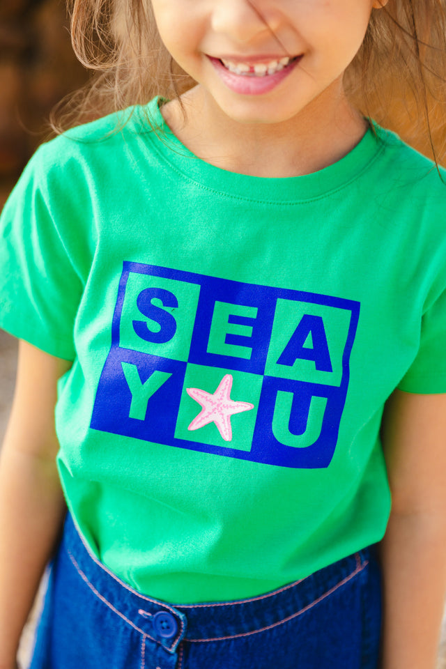 Tee-shirt - Tubo vert coton organique imprimé seayou - Image alternative