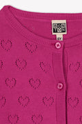 Cardigan - Lilou fuschia cotton bci pointlle