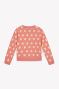 Cardigan - Lilou Pink jacquard cotton