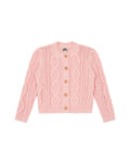 Cardigan - Tiffany Pink cotton Knitwearopenwork