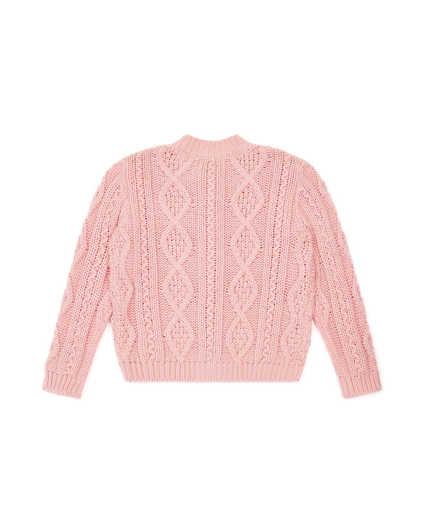 Cardigan - Tiffany Pink cotton Knitwearopenwork