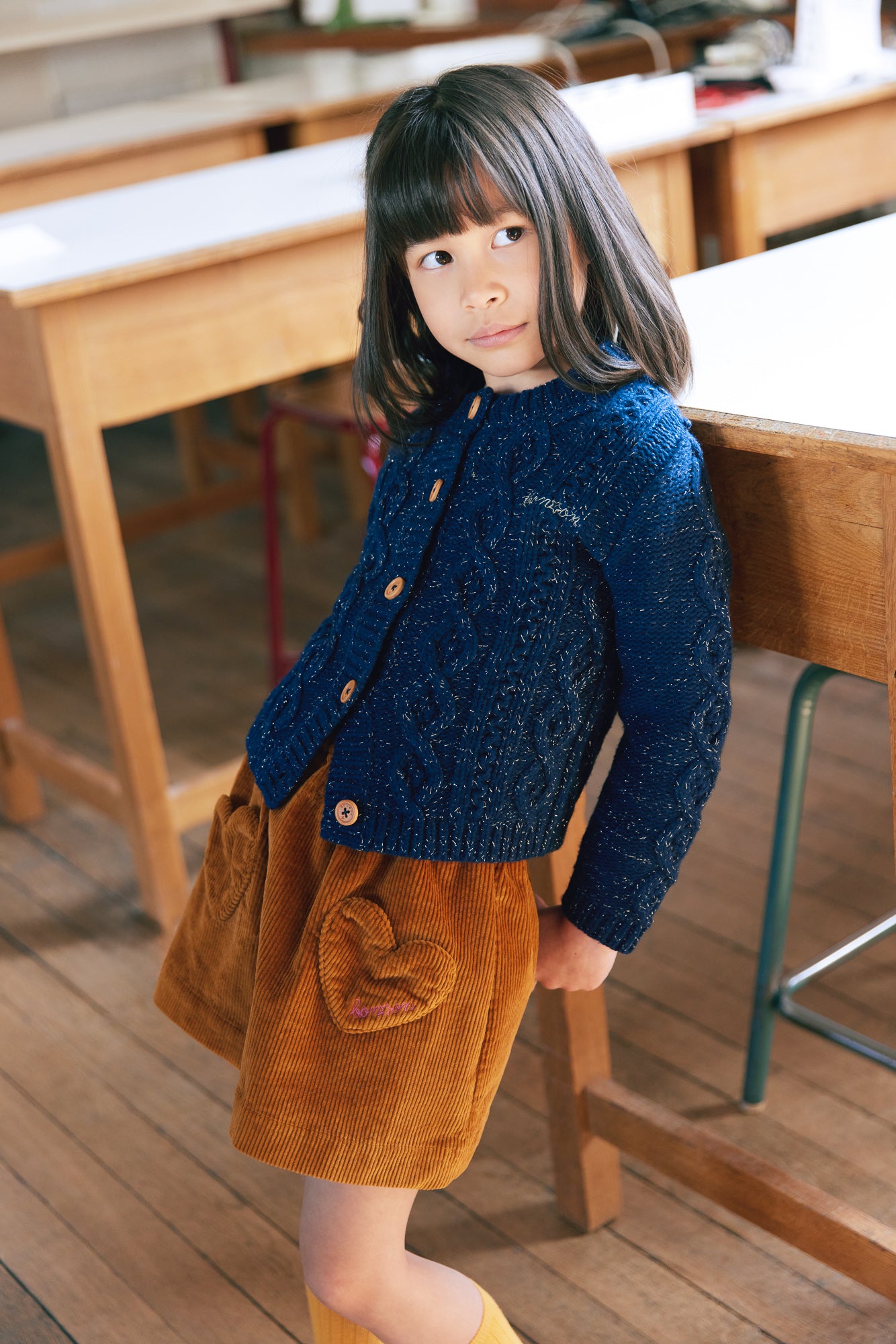 Cardigan - Jasmin Navy Bonton