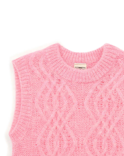 Sweater Sleeveless Bernard Pink Cable