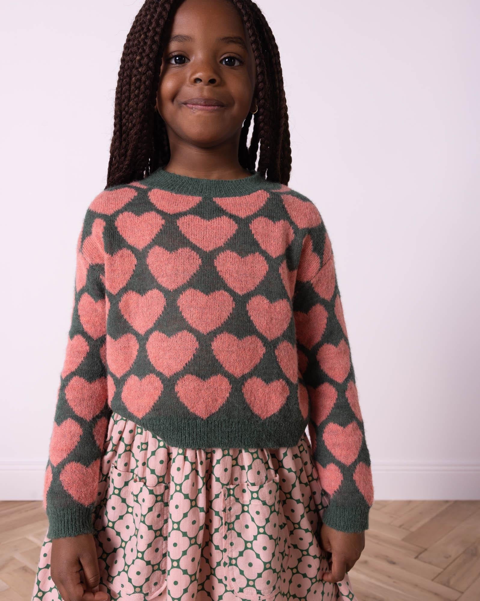 Pull Lovely vert en maille
