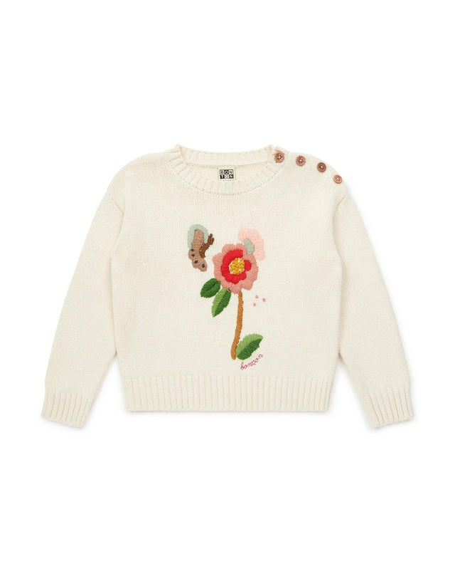 Sweater - Beige in Knitwearembroidered - Image alternative
