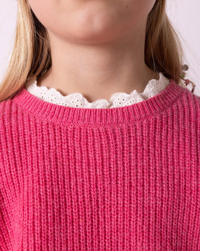 Sweater - Pink Long sleeve in knit - Image alternative