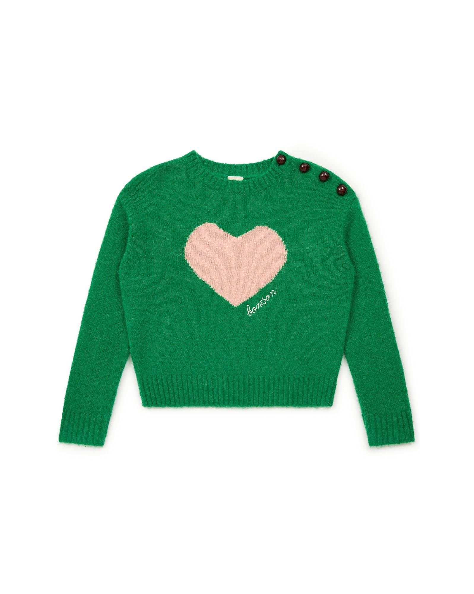 Pull Mistyheart vert en maille