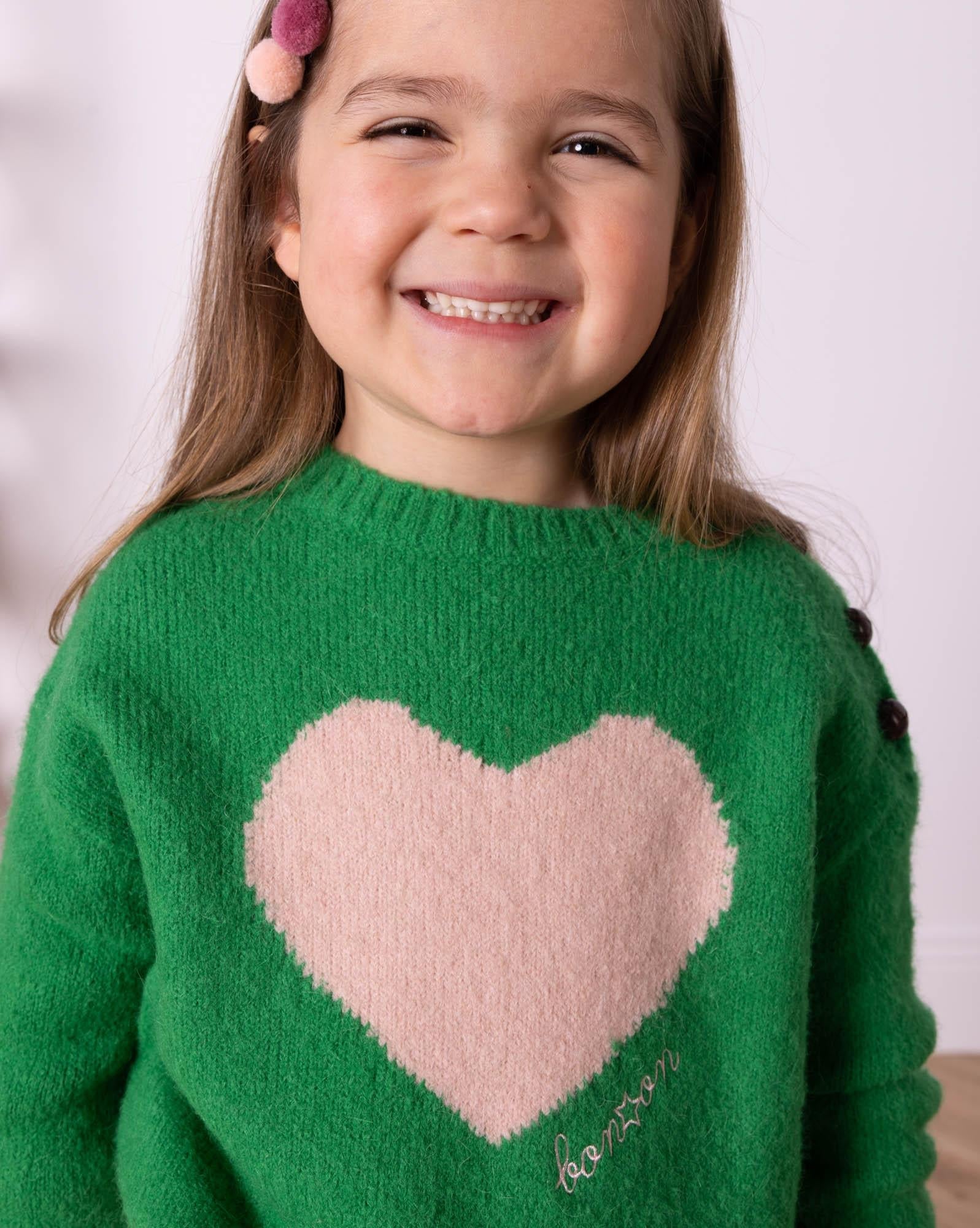 Pull Mistyheart vert en maille