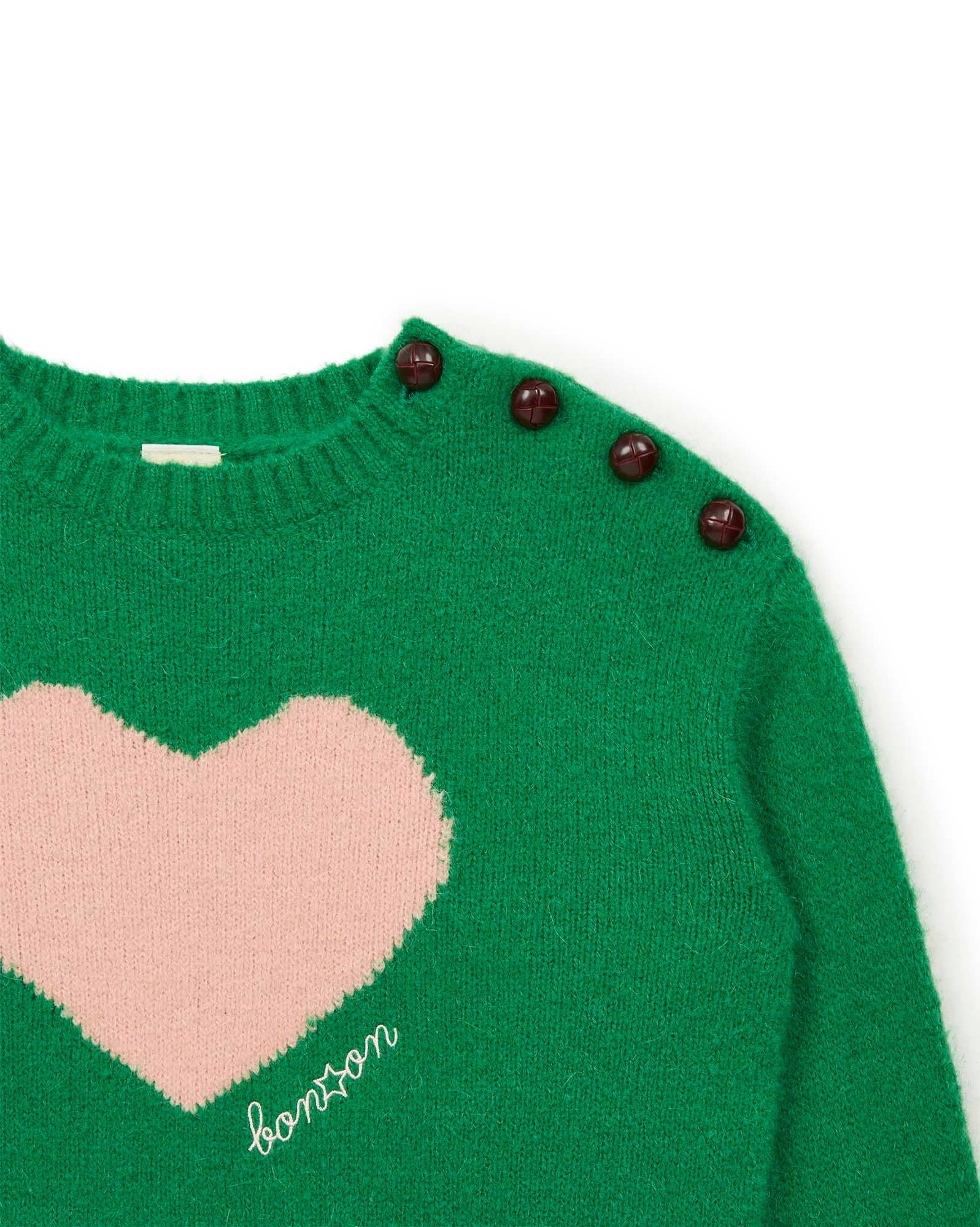 Pull Mistyheart vert en maille