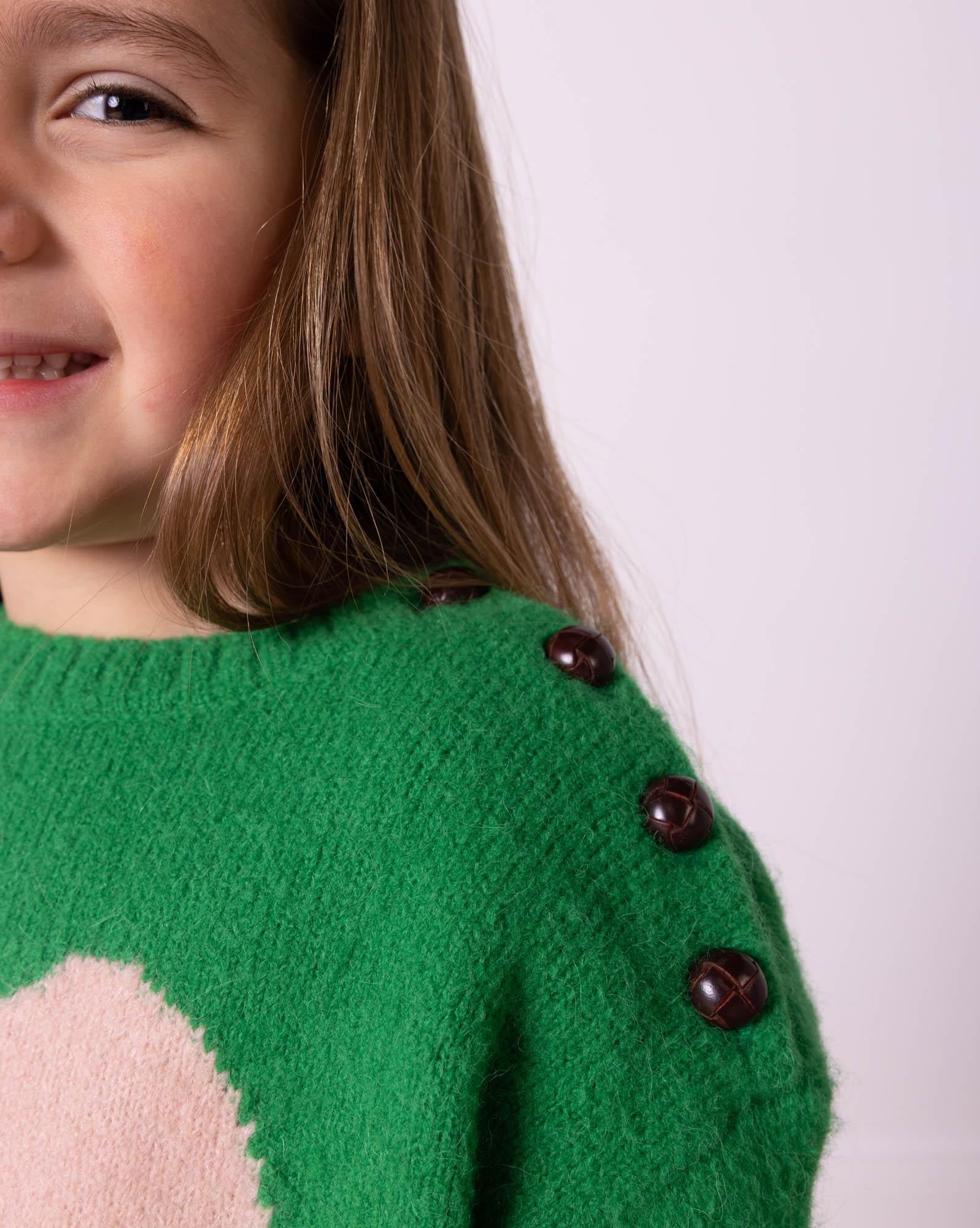 Pull Mistyheart vert en maille