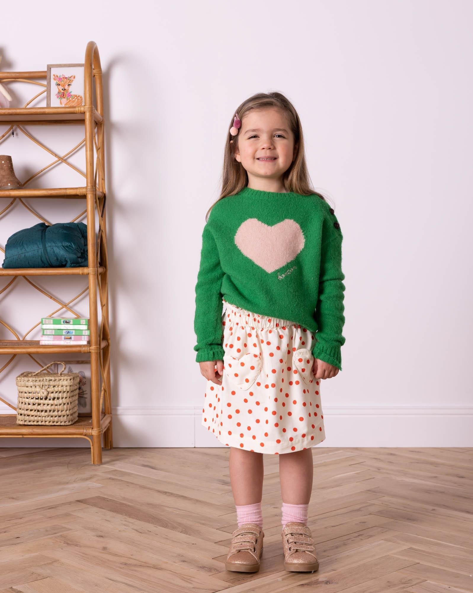 Pull Mistyheart vert en maille