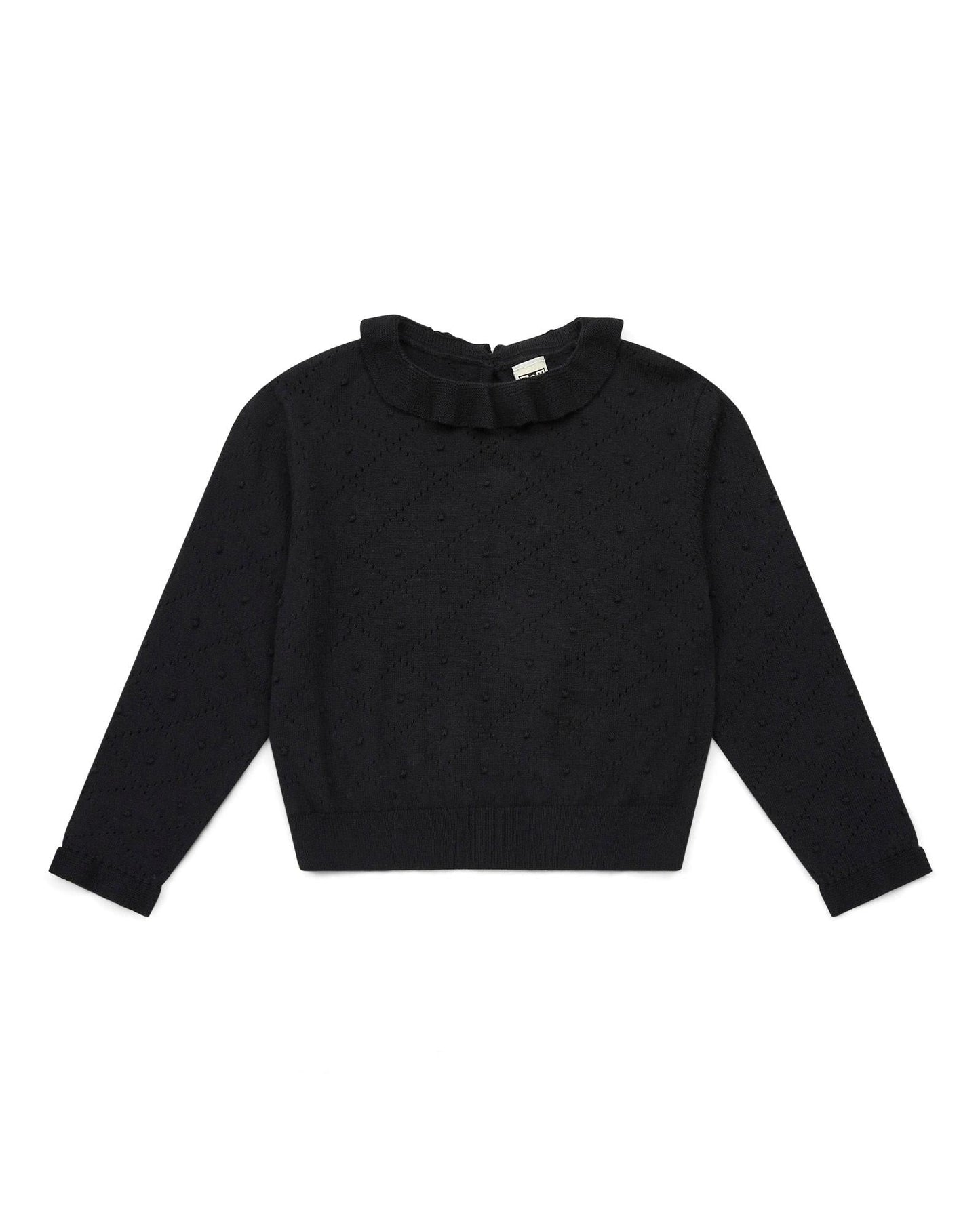 Sweater - Froufrou Black in opening knitting