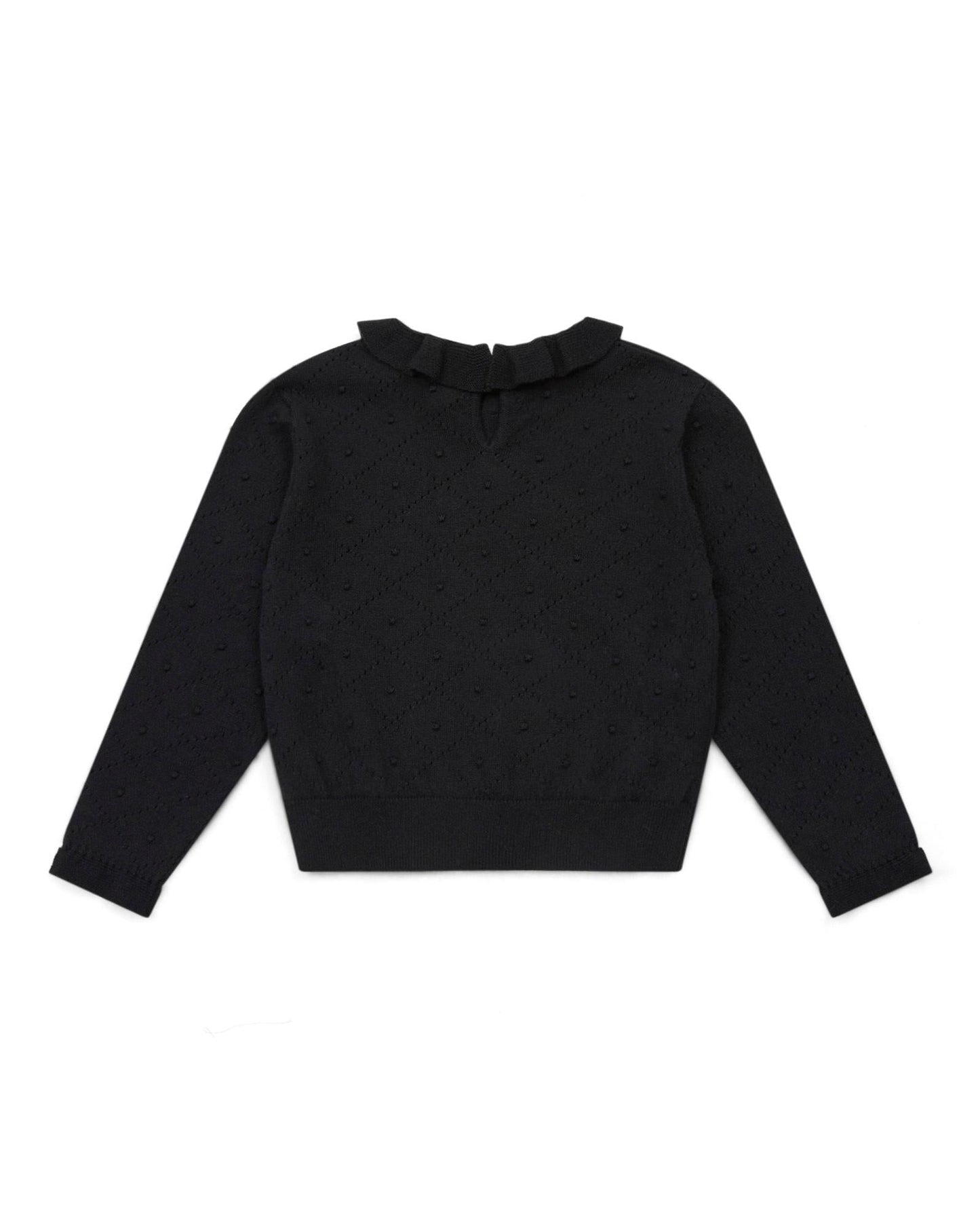 Sweater - Froufrou Black in opening knitting
