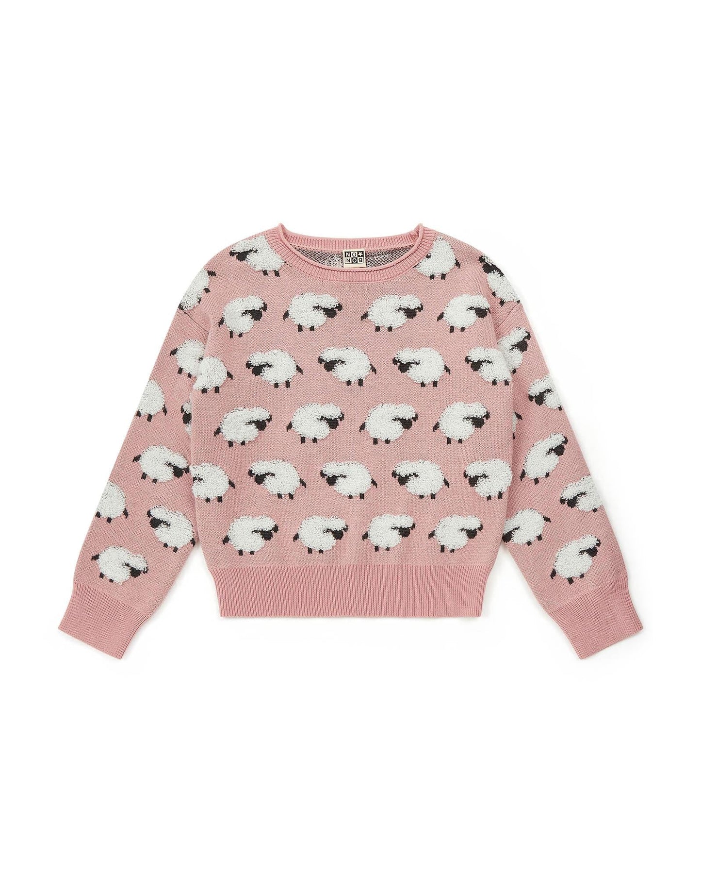 Pull - rose en tricot jacquard