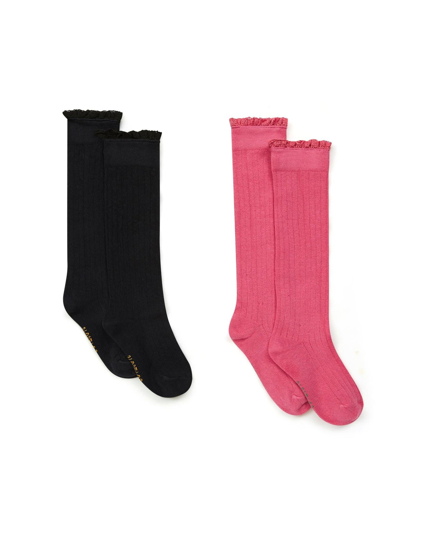 High tooth sock Black in a knit
