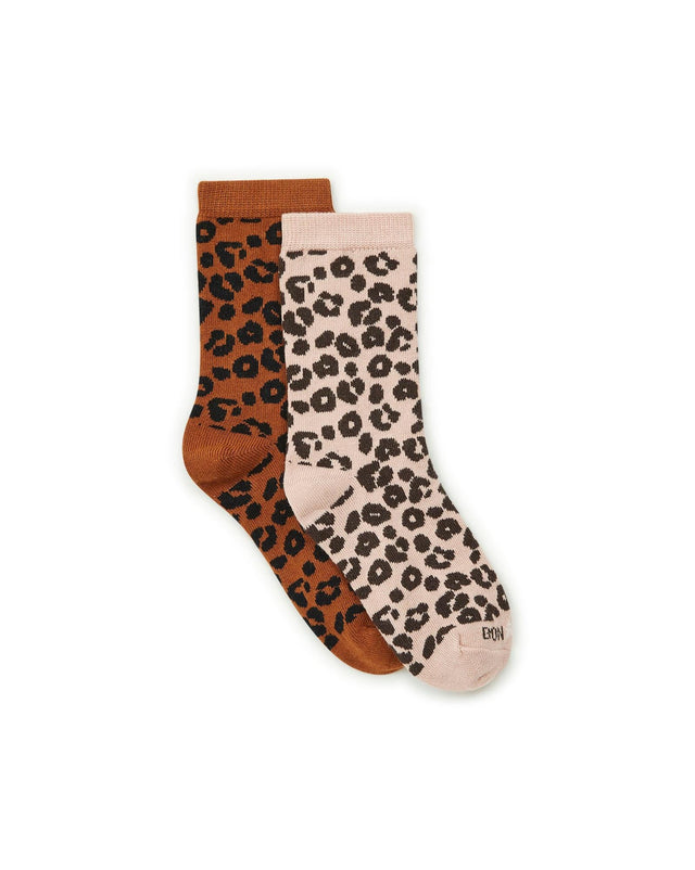 Chaussette - leo duo rose leopard - Image principale