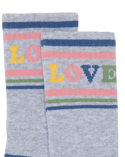 Lovegang Duo sock Grey jacquard knitting
