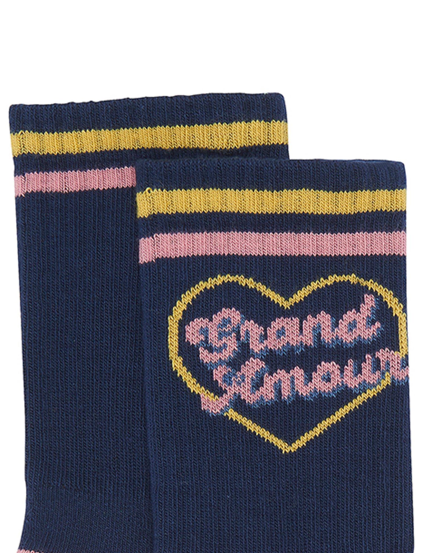 Grandamour duo sock Blue jacquard knitting
