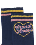 Sock - Grandamour Duo Blue jacquard knitting