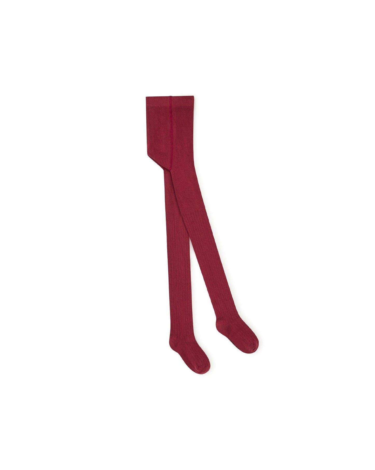Collants - rouge à côtes