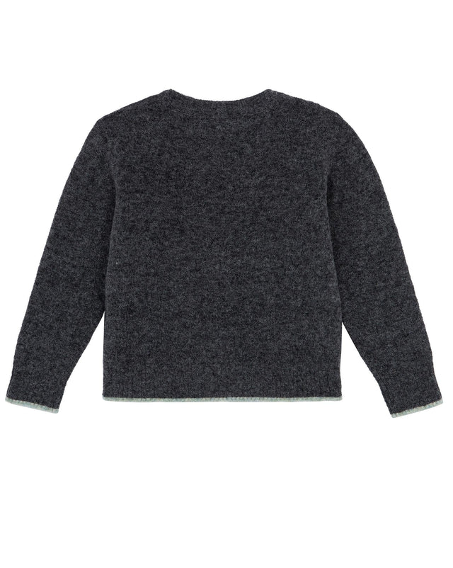 Cardigan - Grey Long sleeve in knit - Image alternative