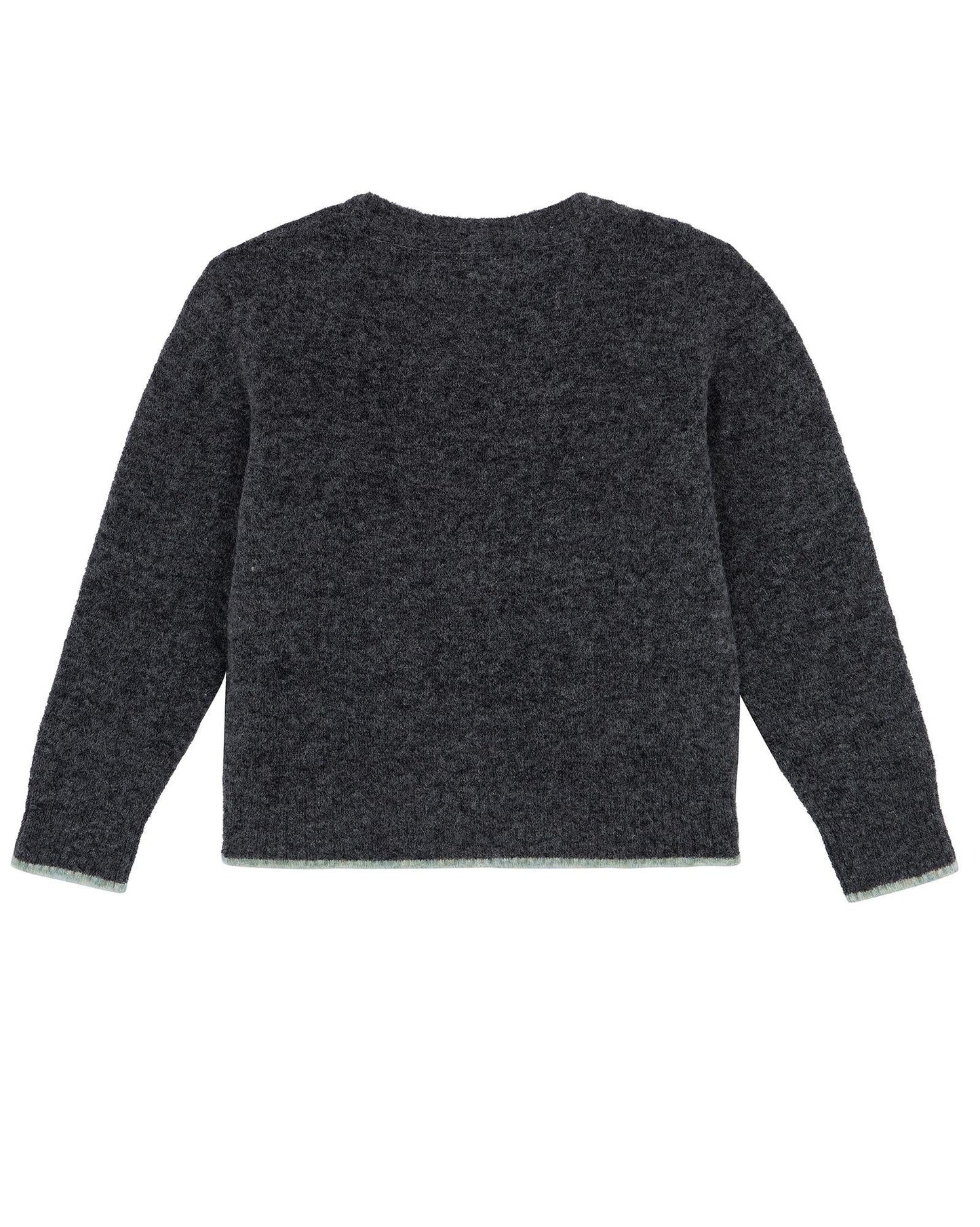 Cardigan - Grey Long sleeve in knit