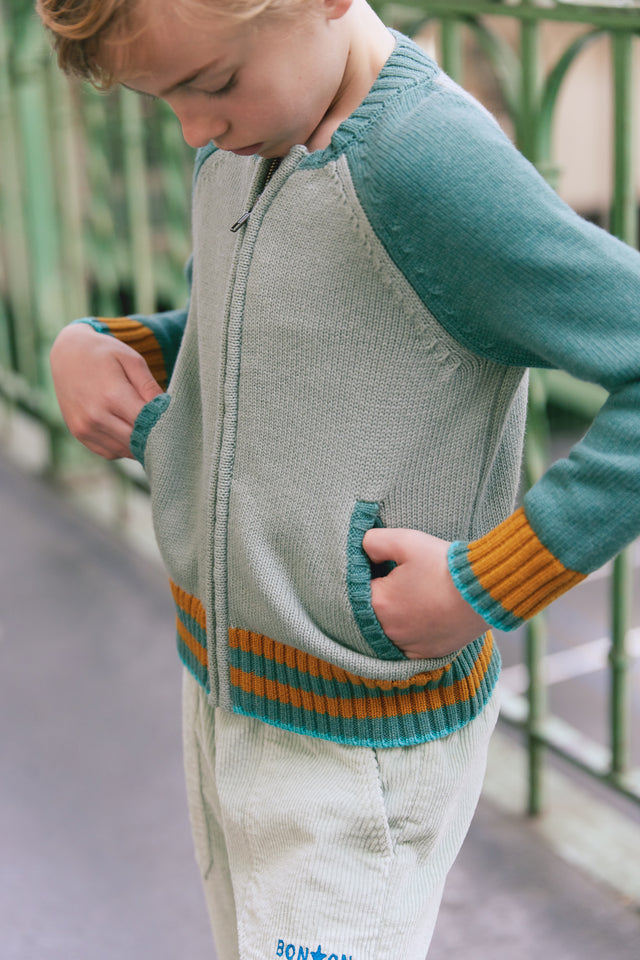 Cardigan - Teddy Bonton Green clear - Image principale