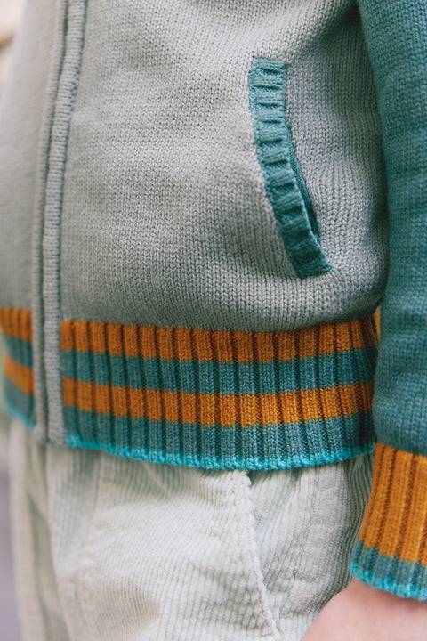 Cardigan - Teddy bonton vert clair - Image principale