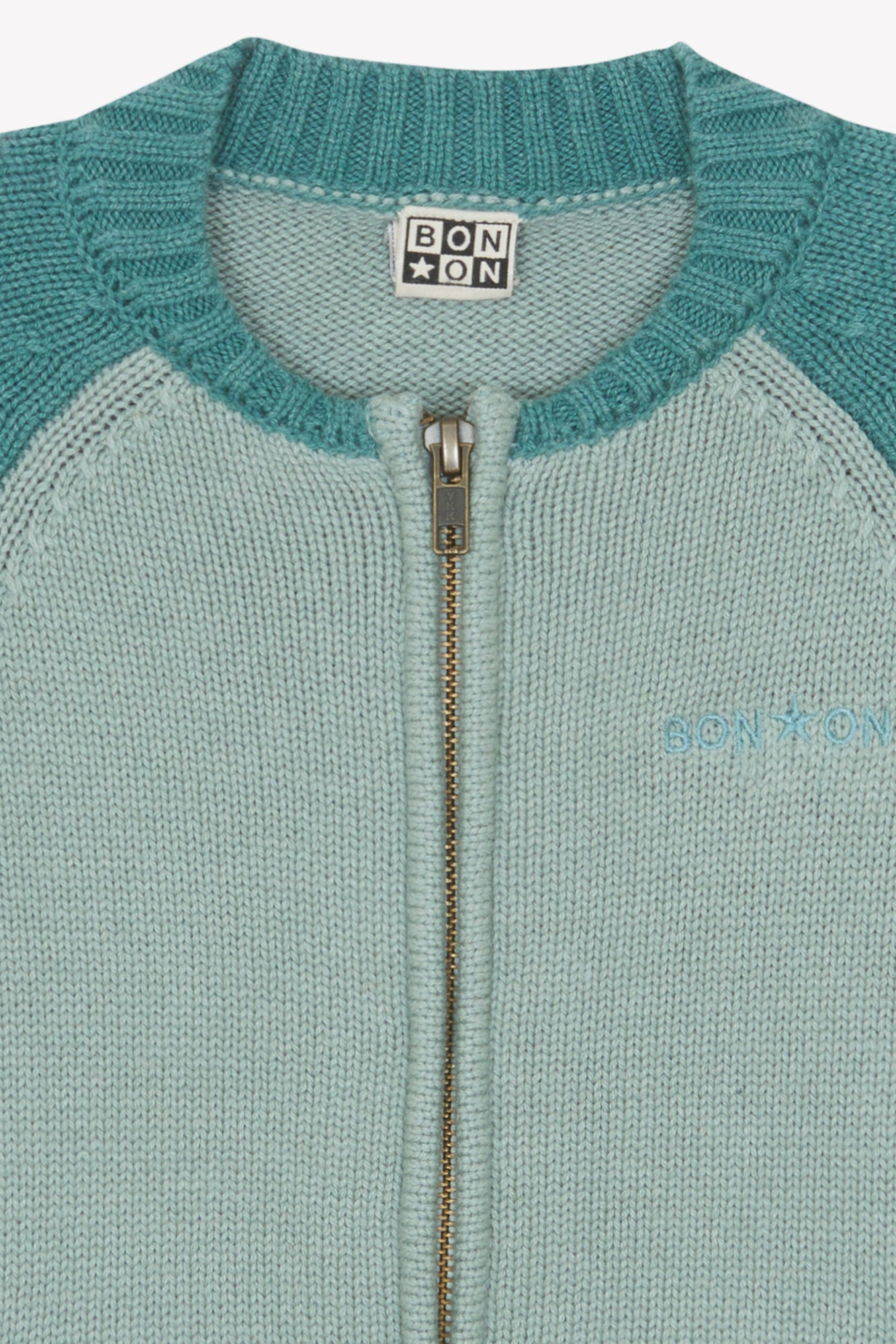 Cardigan - Teddy bonton vert clair