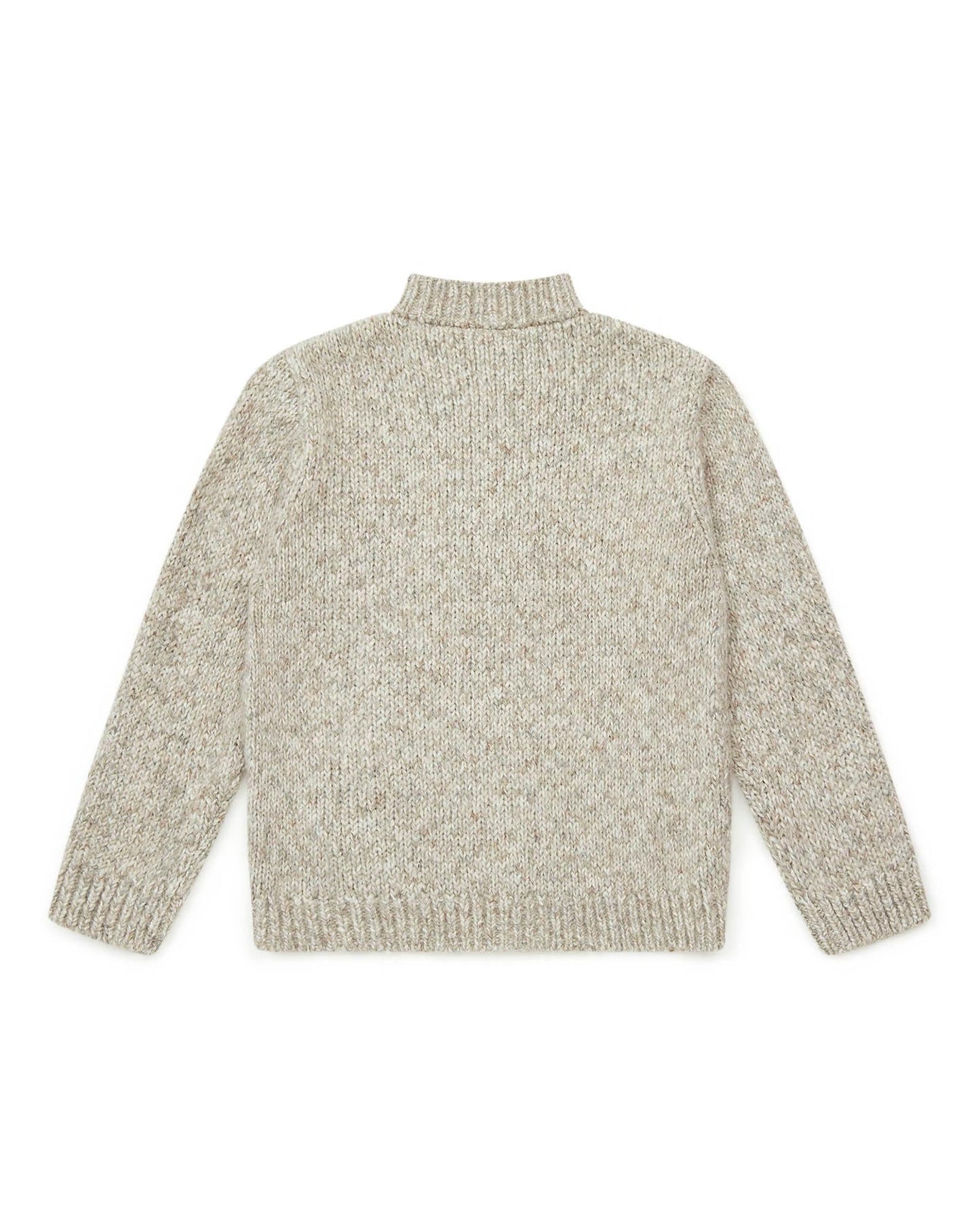 Cardigan - Collar zipped Beige in a knit