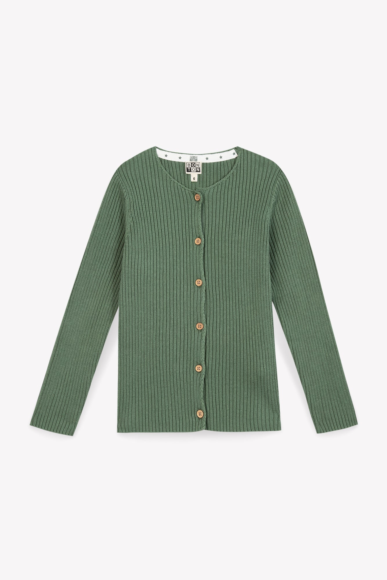 Cardigan - Mouton vert coton