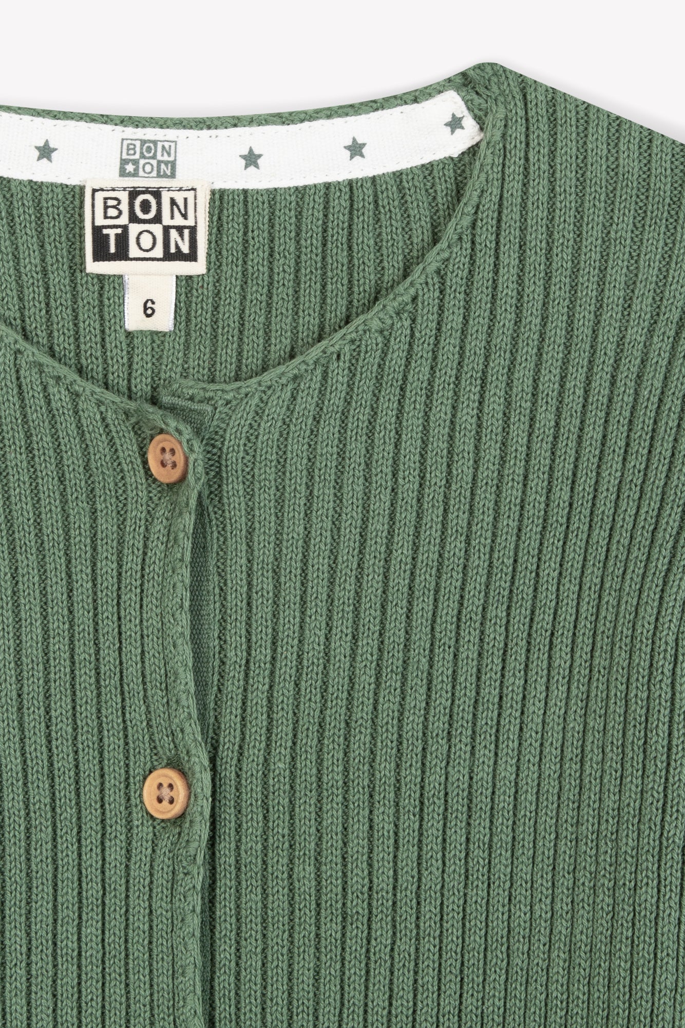 Cardigan - Sheep Green cotton