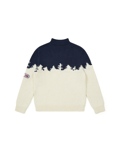 Pull - Sapin beige en tricot jacquard - Image principale