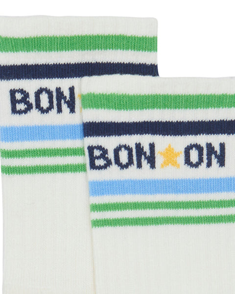 Chaussette - badboy duo bleu maille jacquard - Image principale
