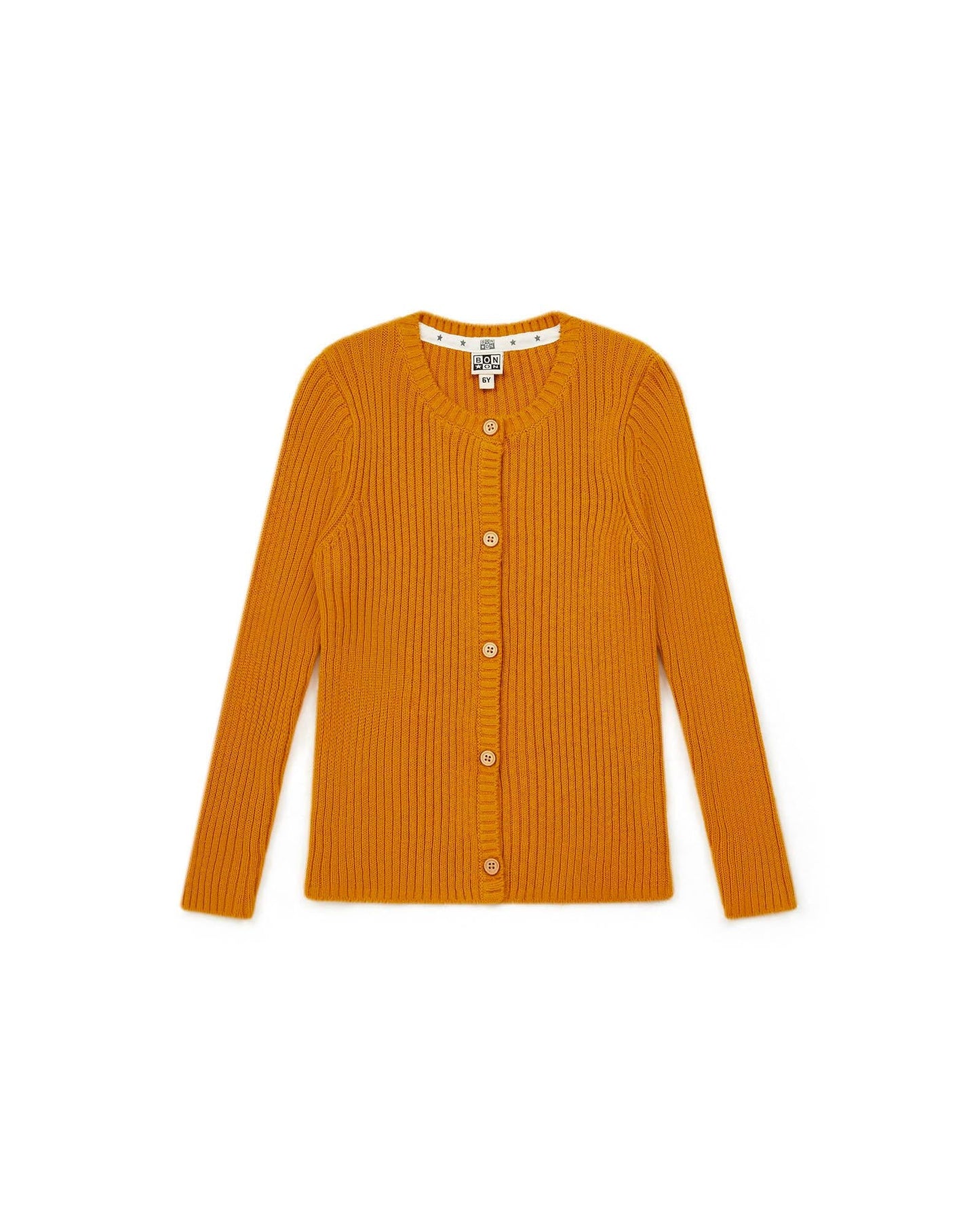 Cardigan - sheep Yellow in a knit