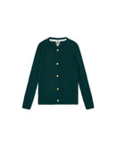 Cardigan - Sheep Green in rib knitting