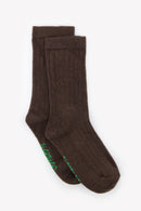 Chaussettes - marron coton
