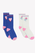 Lot 2 Socks - Ecrues/blue sport