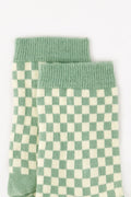 Lot 2 Socks - Blue/green checkerboard