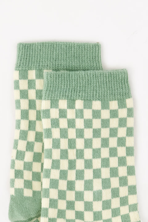 Lot 2 Socks - Blue/green checkerboard - Image principale