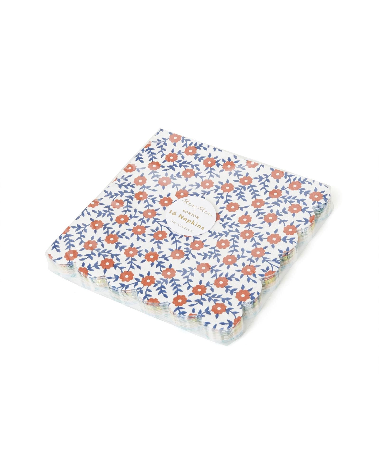 Serviettes foulfleur MERI MERI x BONTON
