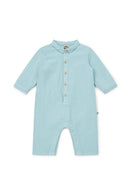 Combinaison - Baobab bleu Bébé gaze de coton biologique certifié GOTS