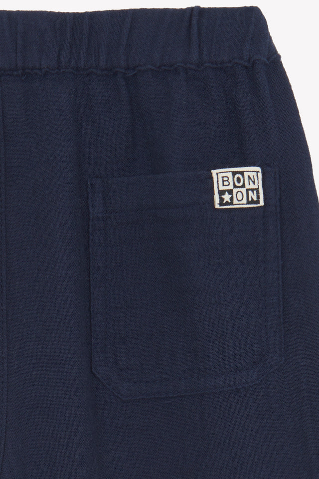 Trousers - Batcha Blue GOTS certified organic cotton gauze - Image alternative