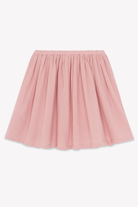 Jupe - Framboise rose gaze de coton biologique certifié GOTS - Image principale