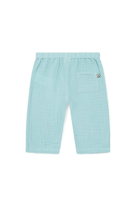 Trousers - Future Blue Baby GOTS certified organic cotton gauze - Image principale