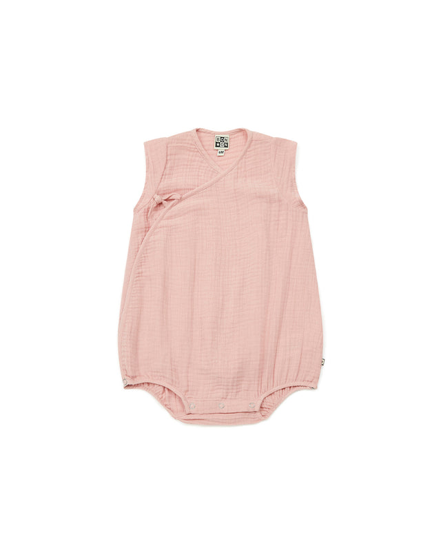 Jumpsuit - Igloo Pink Baby In double gauze 100% organic cotton certified GOTS - Image principale