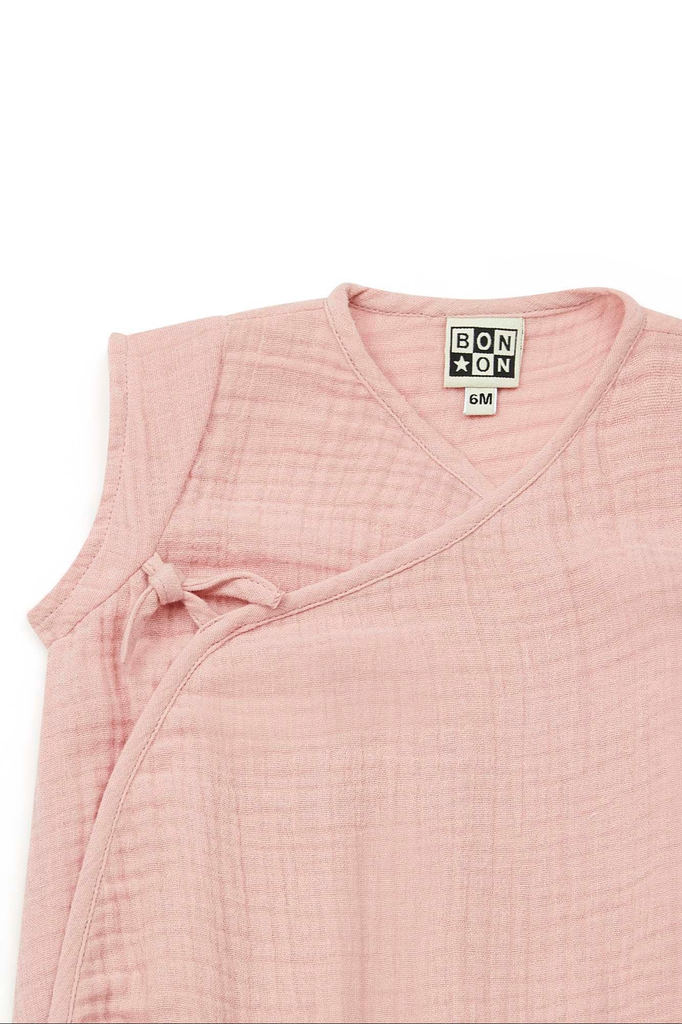 Jumpsuit - igloo Pink Baby Organic cotton gauze