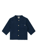 Chemise - Inter bleue Bébé en gaze 100% coton biologique certifié GOTS