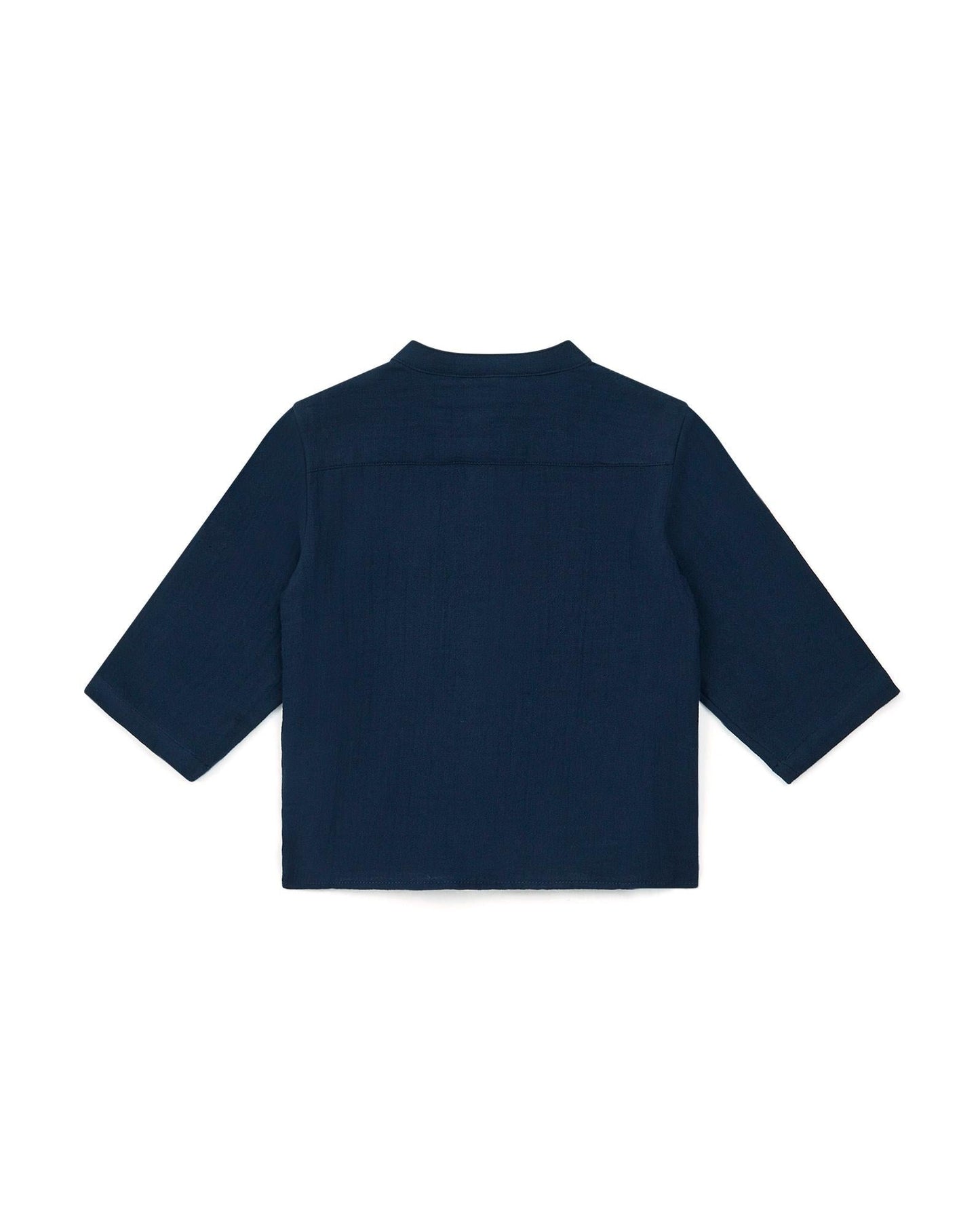 Shirt Inter Bleue Baby In 100% organic cotton gauze certified GOTS